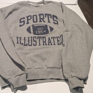 Men's Vintage Jerzees Gray Sports Illustrated Football Sweatshirt XL